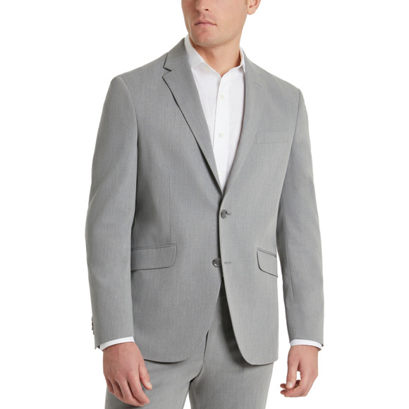 Kenneth Cole Reaction Men Techni Cole Slim Fit Suit Jacket Light Grey Size 46R - Picture 1 of 1